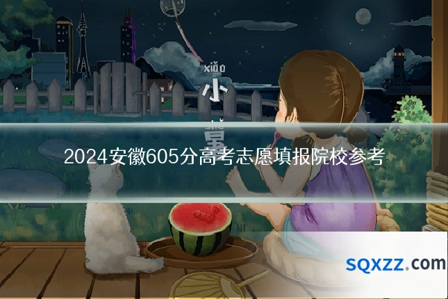 2024安徽605分高考志愿填报院校参考