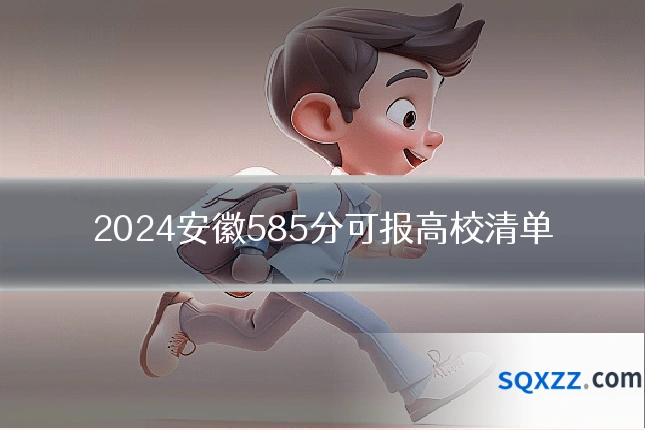 2024安徽585分可报高校清单