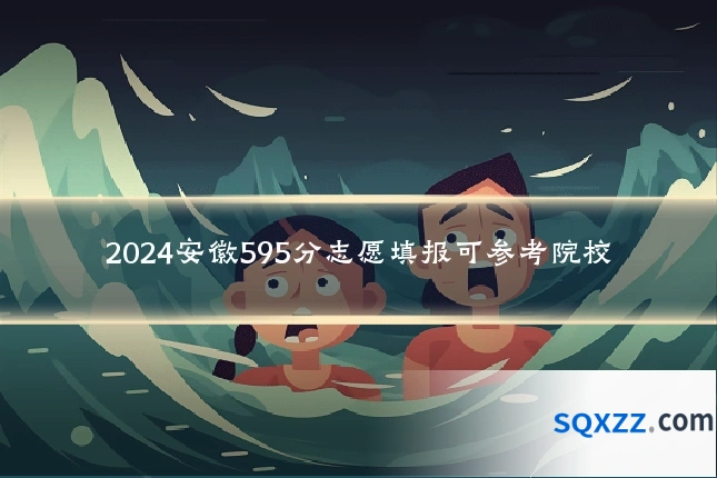 2024安徽595分志愿填报可参考院校