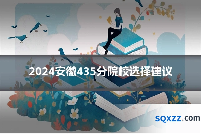 2024安徽435分院校选择建议