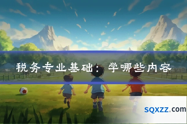税务专业基础:学哪些内容