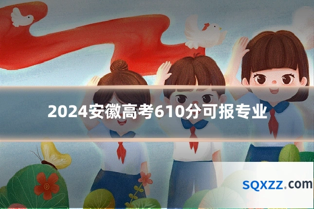 2024安徽高考610分可报专业