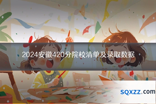 2024安徽420分院校清单及录取数据