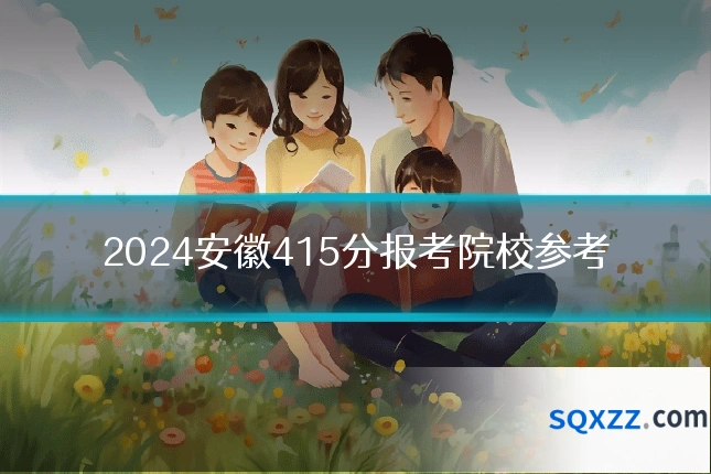 2024安徽415分报考院校参考