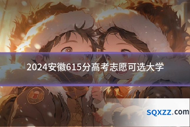 2024安徽615分高考志愿可选大学