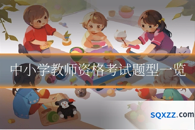 中小学教师资格考试题型一览