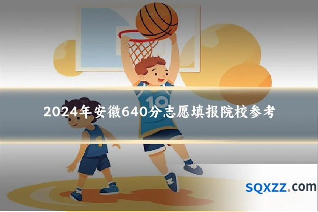 2024年安徽640分志愿填报院校参考