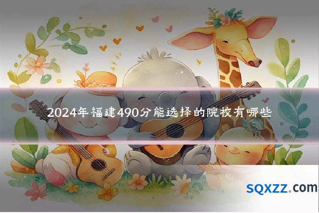 2024年福建490分能选择的院校有哪些