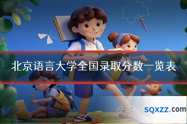 北京语言大学全国录取分数一览表