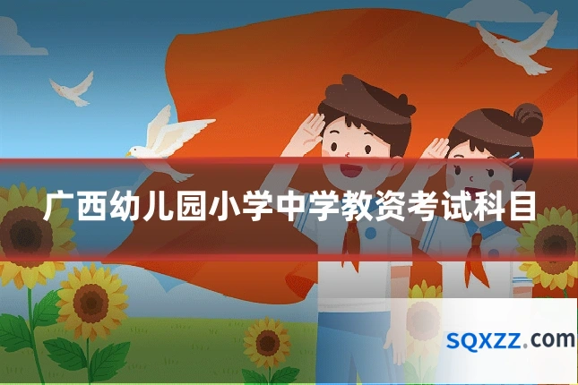 广西幼儿园小学中学教资考试科目