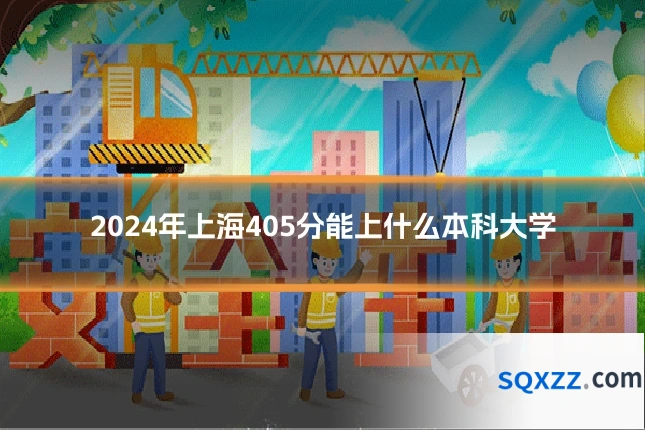 2024年上海405分能上什么本科大学