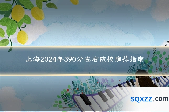 上海2024年390分左右院校推荐指南