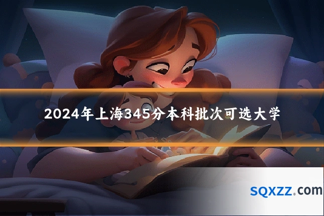 2024年上海345分本科批次可选大学