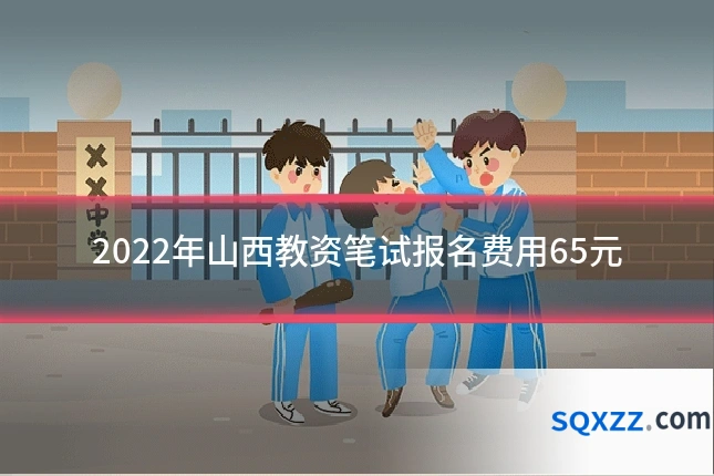 2022年山西教资笔试报名费用65元