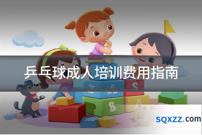 乒乓球成人培训费用指南
