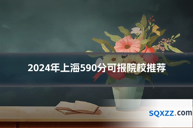 2024年上海590分可报院校推荐