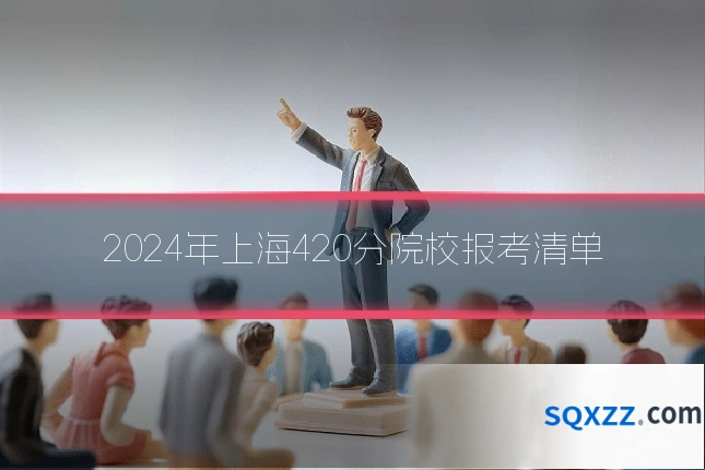 2024年上海420分院校报考清单