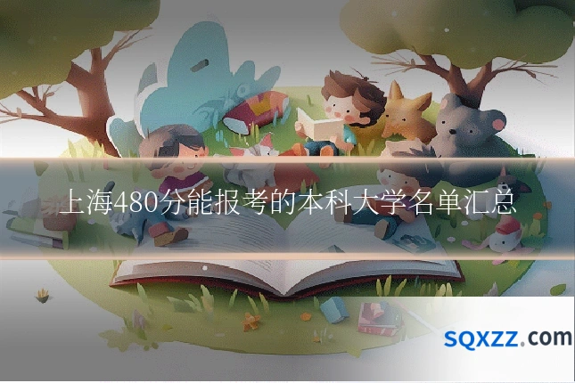 上海480分能报考的本科大学名单汇总