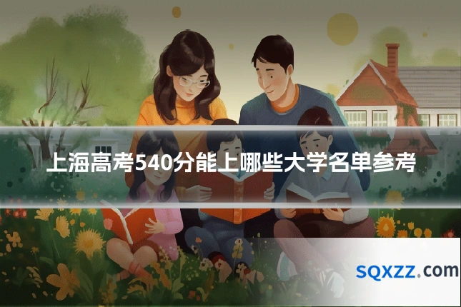 上海高考540分能上哪些大学名单参考
