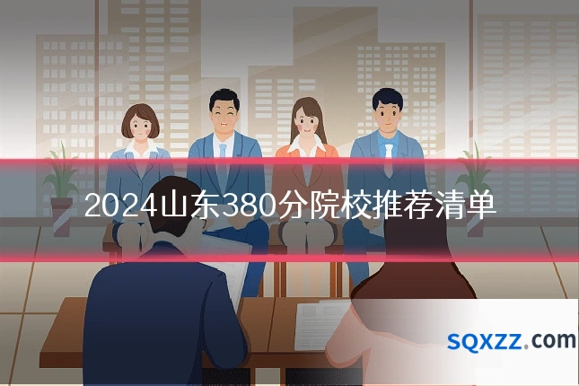 2024山东380分院校推荐清单