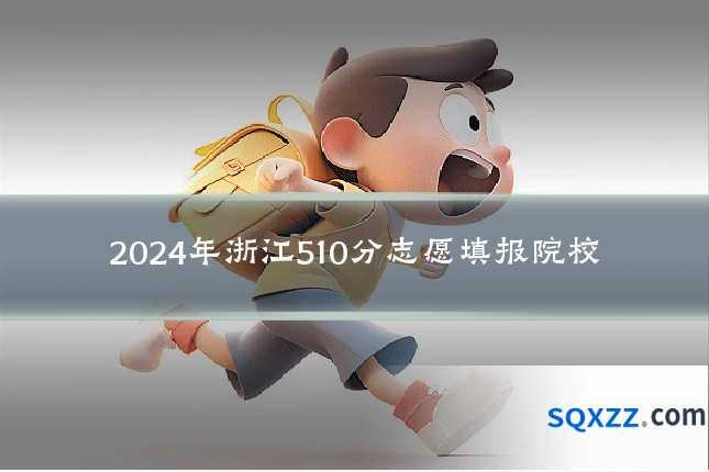 2024年浙江510分志愿填报院校