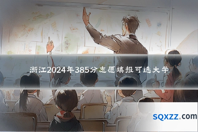 浙江2024年385分志愿填报可选大学