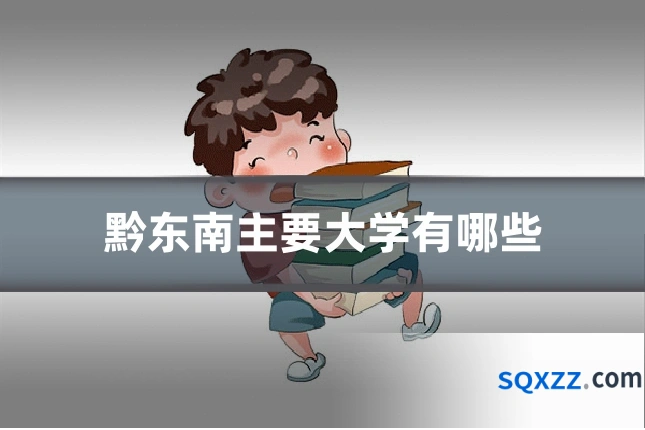 黔东南主要大学有哪些