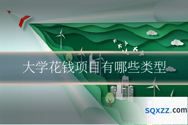 大学花钱项目有哪些类型