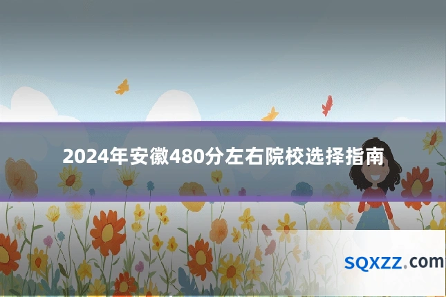 2024年安徽480分左右院校选择指南
