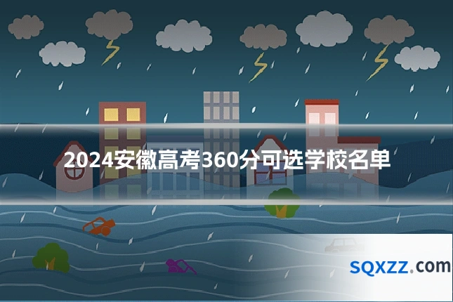 2024安徽高考360分可选学校名单