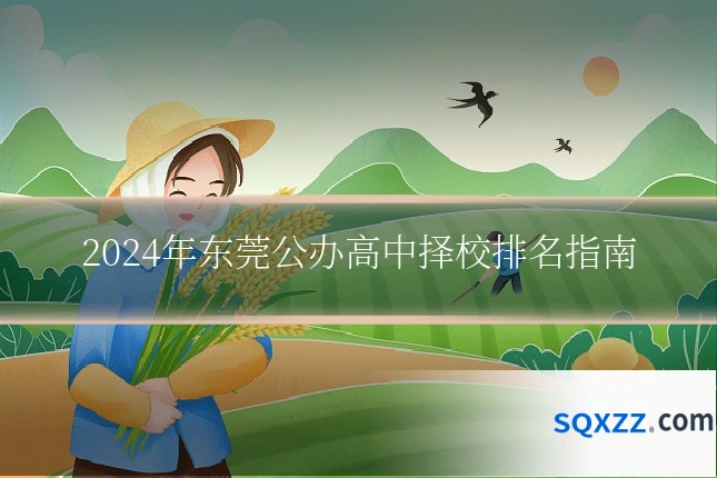 2024年东莞公办高中择校排名指南