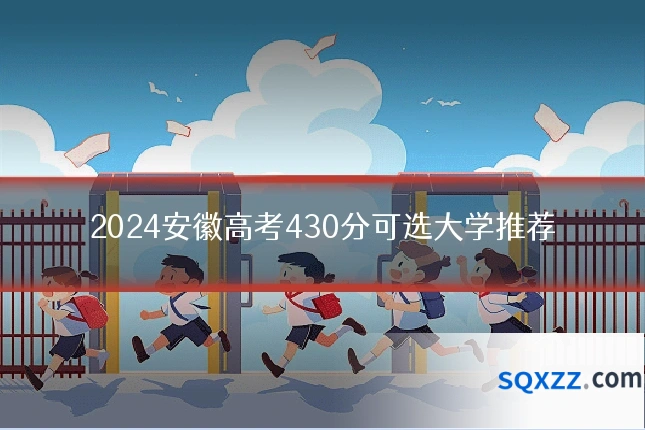 2024安徽高考430分可选大学推荐