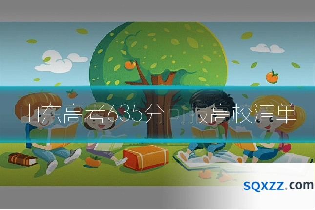 山东高考635分可报高校清单