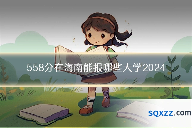 558分在海南能报哪些大学2024