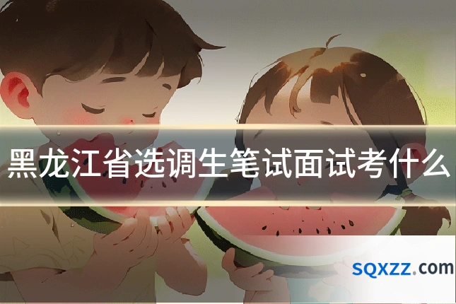 黑龙江省选调生笔试面试考什么