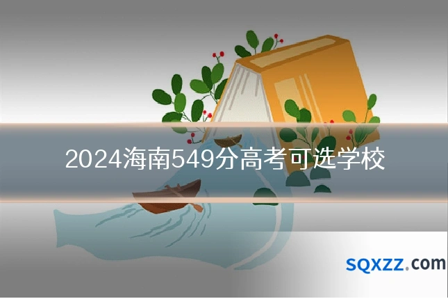 2024海南549分高考可选学校