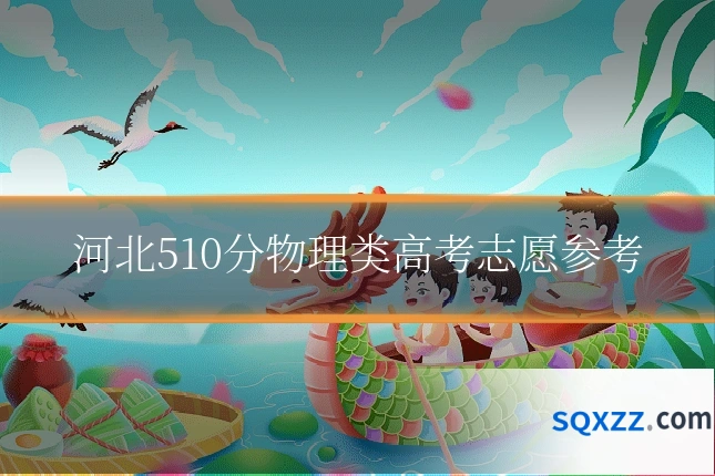 河北510分物理类高考志愿参考