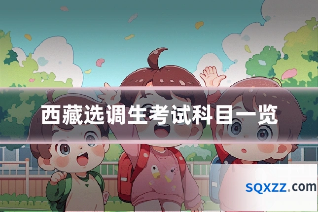 西藏选调生考试科目一览