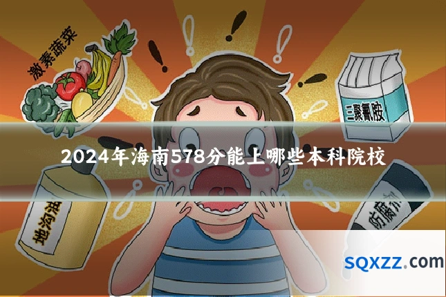 2024年海南578分能上哪些本科院校