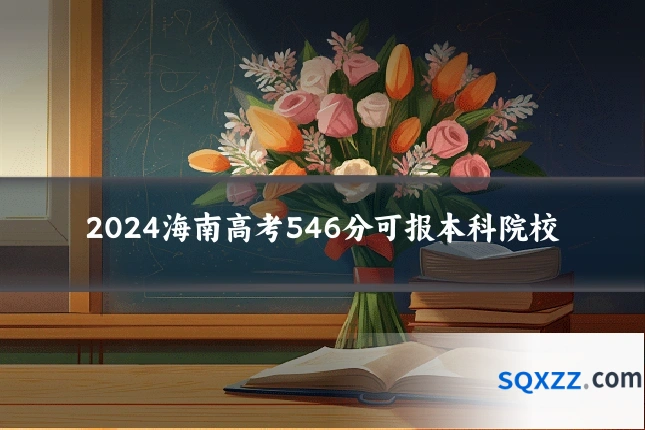 2024海南高考546分可报本科院校