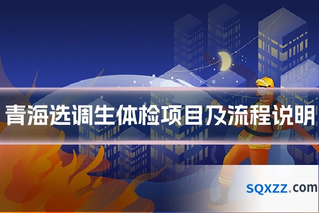 青海选调生体检项目及流程说明