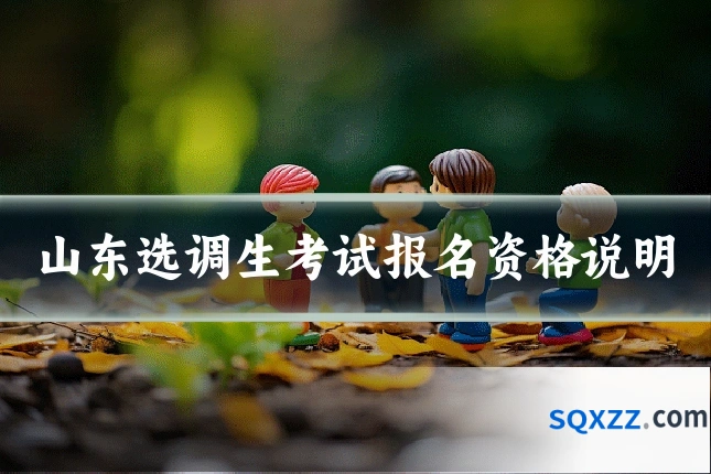 山东选调生考试报名资格说明