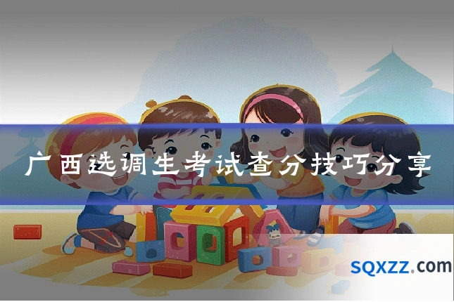 广西选调生考试查分技巧分享