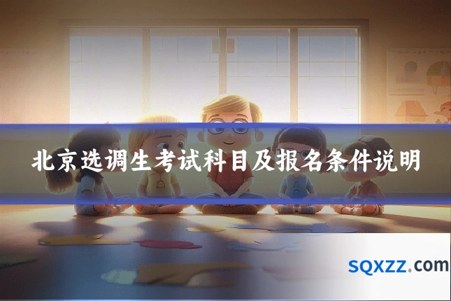 北京选调生考试科目及报名条件说明