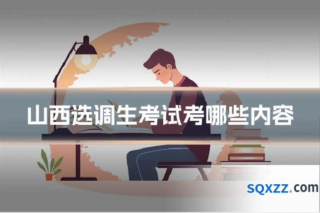 山西选调生考试考哪些内容