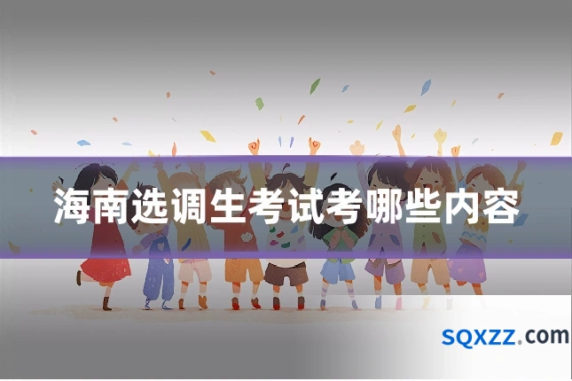 海南选调生考试考哪些内容