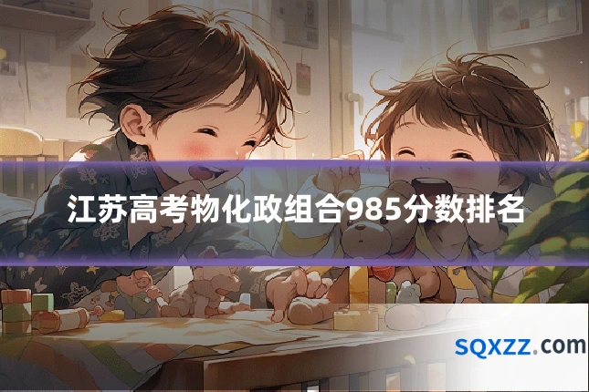 江苏高考物化政组合985分数排名