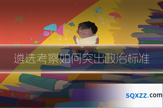 遴选考察如何突出政治标准