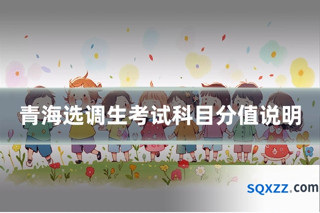 青海选调生考试科目分值说明