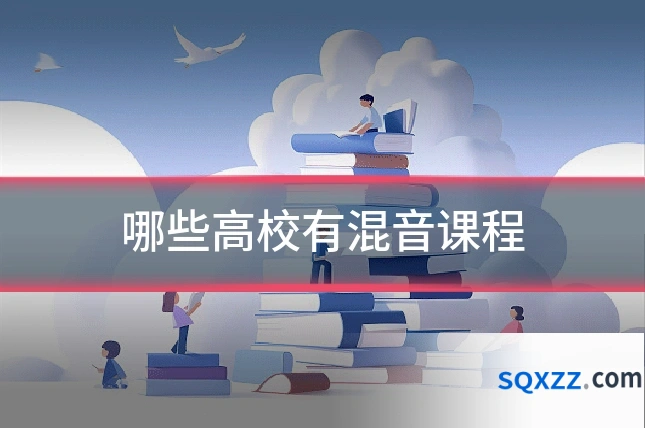 哪些高校有混音课程